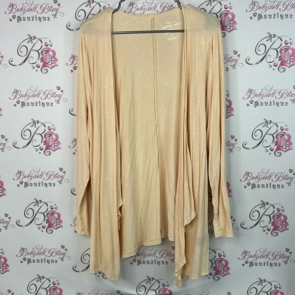 Torrid cardigan flowy super soft knits wear what you love Light Beige Cardigan - Picture 1 of 9